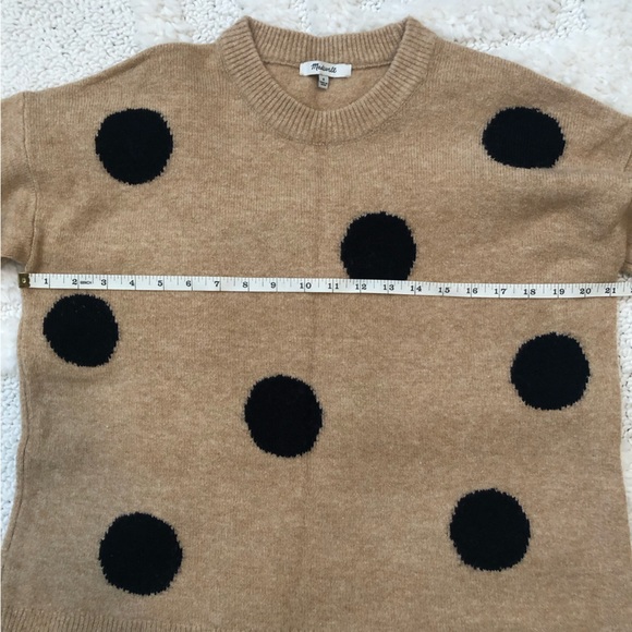 Tan Polka Dot Sweater in Coziest Yarn size S - Picture 6 of 7